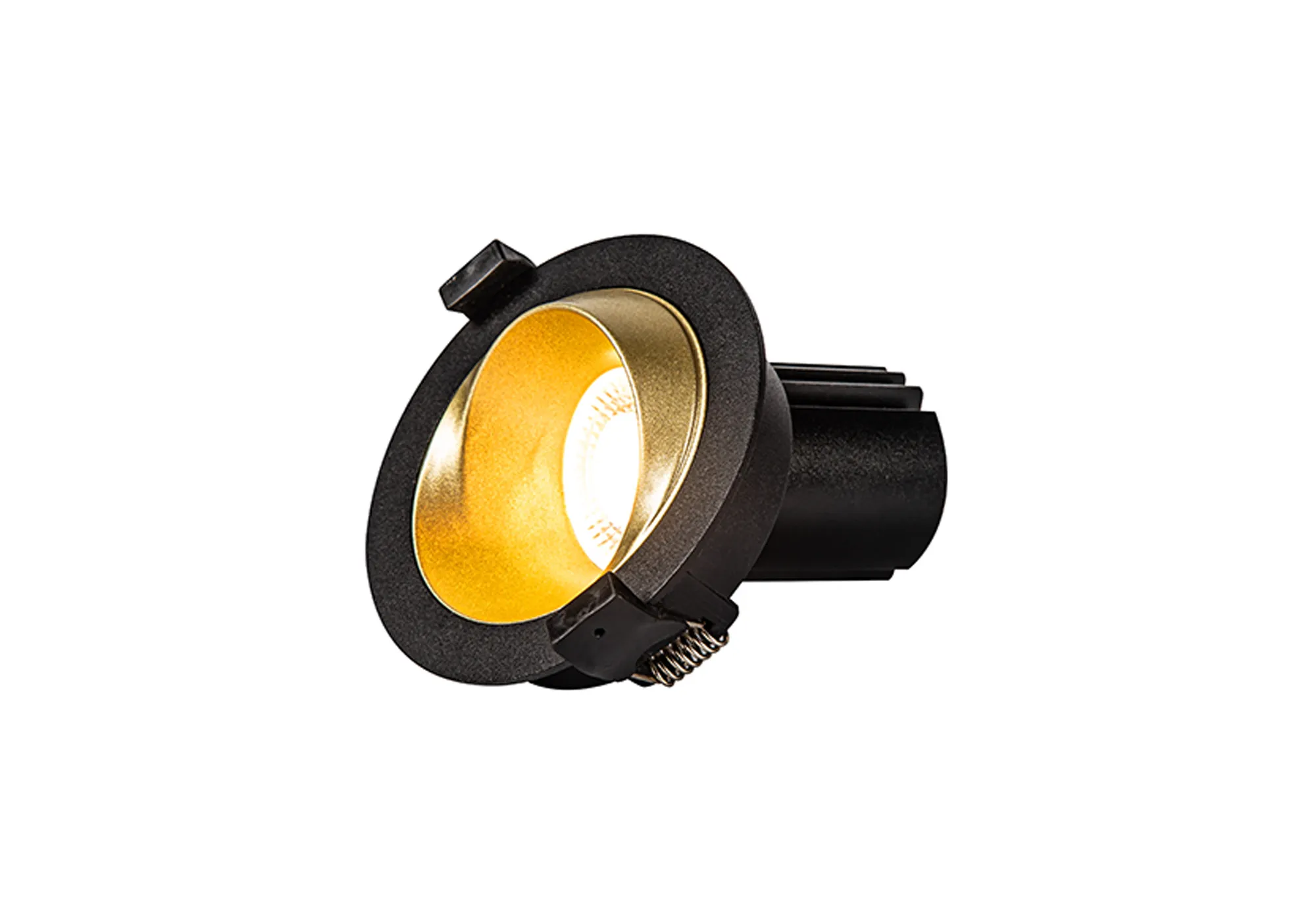 Bonia 12 Powered by Tridonic 12W 1200lm 2700K 36° LED Engine,350mA Black/Gold 27° Angled Round Downlight , DRIVER NOT INC. 5yrs Warranty DM202476  Dlux Bonia 12
